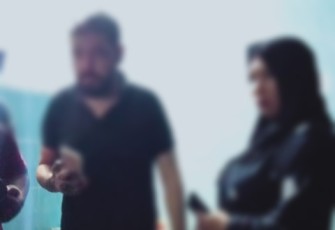 Keduanya saat digerebek warga