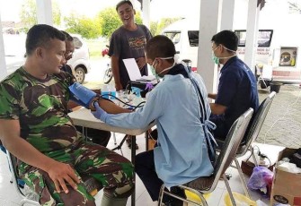 PMI Pekalongan Gelar Donor Darah di Non Fisik TMMD Reguler Pekalongan