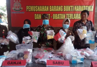 Kejari Batang Musnahkan Barang Bukti Narkotika dan Obat-Obatan Terlarang 