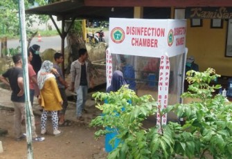 Bilik Disinfektan Yang Disiapkan Bagi Pendatang Yang Akan Masuk ke Kota Bengkulu 