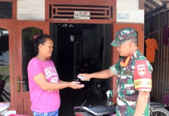 Satgas TMMD Reguler Pekalongan Door To Door Kampanyekan Mencuci Tangan