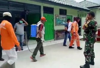 Kodim 1310/Bitung Adakan Penyemprotan Disinfektan