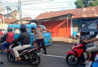 Kapolres Bitung Turun Langsung Atur Lalin