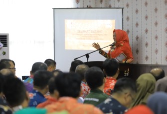 Bupati Tulangbawang Winarti saat dalam Musrenbang