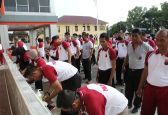 Polres Labuhanbatu Lakukan Langkah Pencegahan Penularan Virus Corona