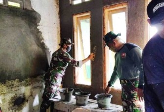 Satgas TMMD Reguler Pekalongan Mulai Bersih-Bersih Material Sisa Rehab RTLH