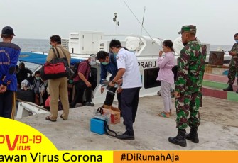 Koramil 04 Kepulauan Seribu Kawal Lintas Ganti Tim Medis Penanganan Covid-19