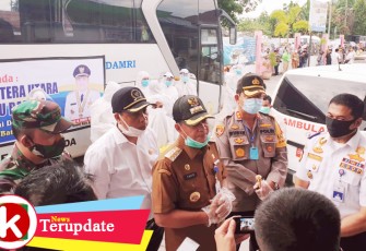 Kepulangan 122 TKI Asal Batu Bara Diterima Bupati Bersama Forkopimda