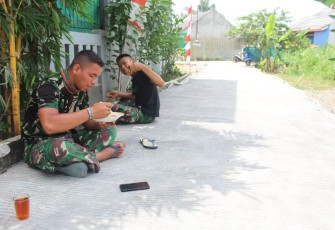 Menikmati Hasil Lelah Bersama ala Satgas TMMD 107 Kodim 0508/Depok