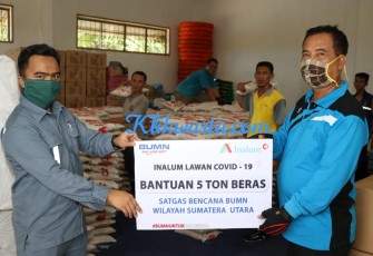 PT Inalum Serahkan 5 Ton Beras ke Dinsos Batu Bara