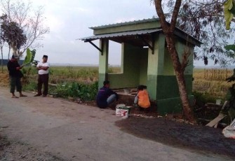 Bangunan Pos Kamling Ketiga TMMD Reguler Pekalongan Juga Seratus Persen