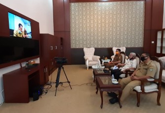Video Conferance Gubsu Dengan Kepala Daerah se-Sumatera Utara