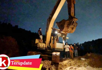 Excavator yang berhasil diamankan Ditpam BP Batam dan Reskrim Polresta Barelang