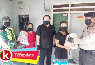 Koramil 01/Kranji Bersama 3 Pilar Kecamatan Medan Satria Bantu Distribusikan Bantuan CSR PT Gold Briliant