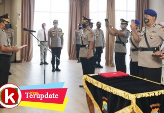 Suasana pengambilan sumpah dua Pejabat Utama Polda Kepri