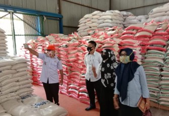 Asisten II Sekretatiat Daerah Bengkulu Selatan Novman Ahmad Ali tinjau Gudang Bulog Bengkulu Selatan 