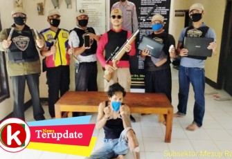 Tersangka dan Barang Bukti saat diamankan