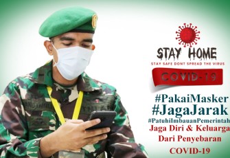 Foto : Salah Satu Tenaga Medis TNI Rayakan Lebaran di RSD Wisma Atlet