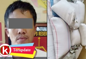 Tersangka dan Barang Bukti saat diamankan