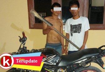 Tersangka dan Barang Bukti saat diamankan