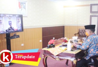 Vidcon Sekda Provinsi Bengkulu Hamka Sabri bersama Mendagri
