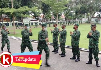 Halal bi Halal Dandim Kendari dan Prajuritnya Versi Covid-19