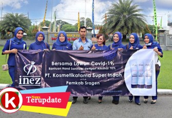 Inez Cosmetics Sumbangkan 500 Hand Sanitizer Kepada Pemkab Sragen