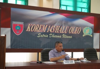  Danrem 143/HO Pimpin Rapat Perwira Korem 143/HO