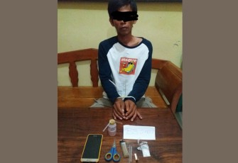 Tersangka dan Barang Bukti saat diamankan