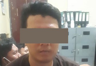 Tersangka saat diamankan