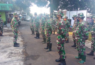 Calon Anggota Satgas Laksanakan Apel