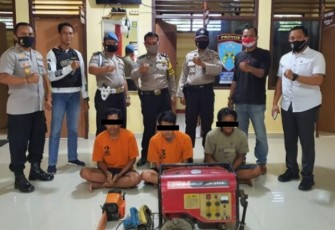 Tersangka dan Barang Bukti saat diamankan
