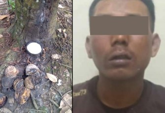 Tersangka dan Barang Bukti saat diamankan