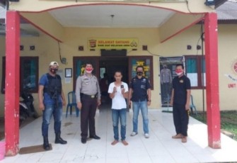 Terduga pelaku saat diamankan
