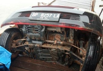 Kondisi mobil saat kecelakaan