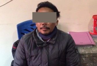 Terduga pelaku saat diamankan