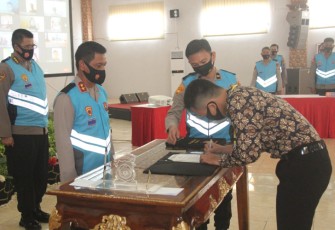 Kapolda Bengkulu Pimpin Penandatanganan Pakta Integritas Bintara Polri 2020