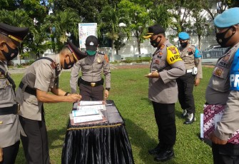 Kapolres Bitung Pimpin Serah Terima Jabatan Kapolsek Lembeh Dan Kasat Shabara