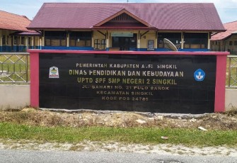 Salah satu sekolah di Kabupaten Aceh Singkil.