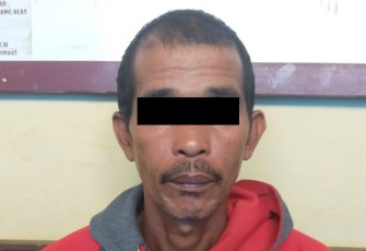 Terduga pelaku saat diamankan