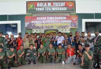 Danyonif 725/Woroagi Gelar Temu Kangen Dengan Para Sesepuh Yonif 725/Woroagi