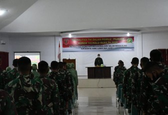 Korem 143/HO Gelar Acara Pembinaan Netralitas TNI Dalam Pilkada