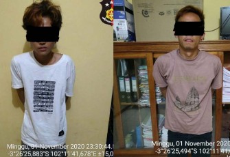 Kedua Terduga Pelaku Curat Diamankan Pihak Kepolisian 