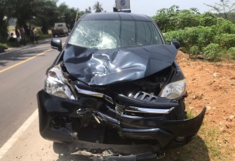 Kondisi Mobil Ringsek 