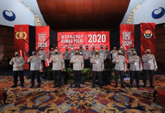 Divisi Humas Polri menggelar kegiatan workshop di Hotel Bidakara, Jakarta Selatan, Senin (23/11/2020).