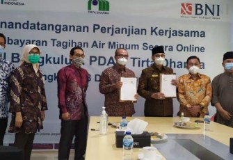 Acara Penandatanganan  MoU antara PDAM Kota Bengkulu dengan Bank BNI Cabang Bengkulu