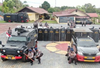 Brimobda Polda Bengkulu Tingkatkan Latihan PHH Antisipasi Penghitungan Suara