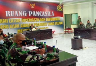 Dandim 1310/Bitung Pimpin Rapat Evaluasi dan Pembahasan Program Kerja