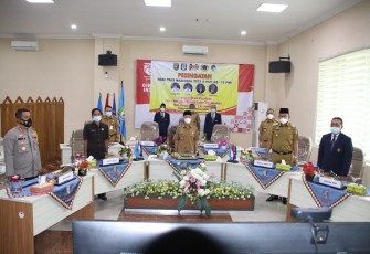 Peringatan Hari Pers Nasional (HPN) tahun 2021 Yang Berlangsung di Aula Pemerintah Daerah Kabupaten Pringsewu 