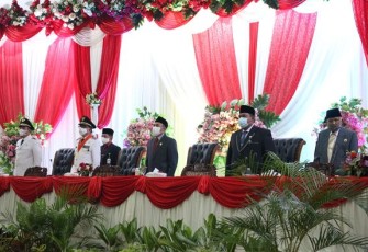 Rapat Paripurna Istimewa Dengan Agenda Penyampaian Pidato Bupati Terpilih Masa Jabatan 2021-2024 